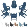 Outdoor Furniture Chairs Garden Chair Waterproof Armchair With Cushion Plastic Wood Adirondack Chair