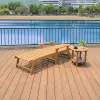 Outdoor Furniture Lounge Bed Swimming Pool Chaise Lounge With Arms New Design Lounger Chair