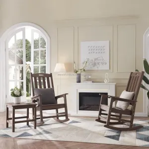 Outside Garden Park courtyard FurnitureWaterproof and beautiful Rocking Chairs Plastic Adirondack Chair