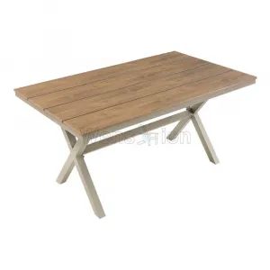 Promotions Water-proof Outdoor Plastic Wooden Chairs with Table and Benches HIPS Plastic Wood Table