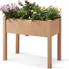 HIPS Raised Planter Box Outdoor Elevated Garden Bed Suit for Backyard Patio Balcony