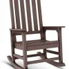 Rocking Chair Plastic Wood HIPS Waterproof UV-proof Durable Rocking Chair Suitable for Both Outdoor and Indoor Use