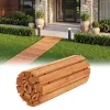 Roll up Garden Walkway Mat HDPE Wood Grain 8ft Path Anti Slip Rustproof Steel Wire for Backyard Patio Lawn Home