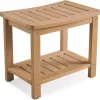 Shower Bench Waterproof Anti Slip Design Shower Seat Garden Side Table Bathrooms Living Room Bedroom