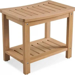 Shower Bench Waterproof Anti Slip Design Shower Seat Garden Side Table Bathrooms Living Room Bedroom