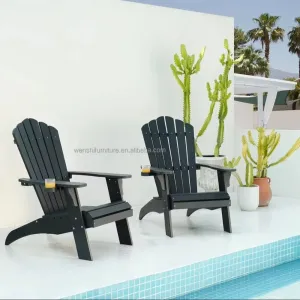 The popular Adirondack Chair outdoor courtyard garden set furniture is waterproof and durable Adirondack Chair Wood