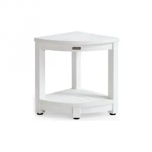 2 Tier Corner Shower Bench HIPS Wood Grain 500 LBS Multi Color Bathroom Stool for Shower Tub Toilet Home Entryway