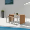 Aluminum Outdoor Restaurant Bars Industrial High Table Bar Chairs and Table Set