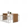 Aluminum Outdoor Restaurant Bars Industrial High Table Bar Chairs and Table Set
