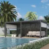 Best Automatic Top Aluminum Frame Outdoor Pergola Awnings Roof Waterproof Garden Patio Canopy Pergola Motorized Pergola Outdoor