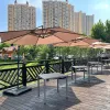 Custom Furniture Balcony Parasol Patio Umbrella Garden Cantilever Parasol Commercial Outdoor Retractable Parasols Roman Umbrella
