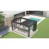 Customized Pergola Retractable Roof for Commercial Use Aluminum Pergola Louvered Waterproof Motorized Pergola Outdoor
