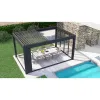 Customized Pergola Retractable Roof for Commercial Use Aluminum Pergola Louvered Waterproof Motorized Pergola Outdoor