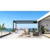 Customized Pergola Retractable Roof for Commercial Use Aluminum Pergola Louvered Waterproof Motorized Pergola Outdoor