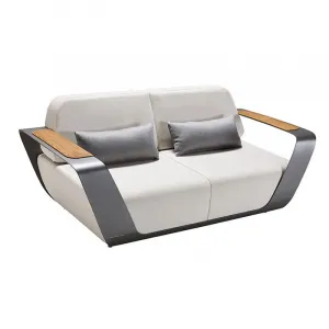 Economical Custom Patio Garden Outdoor Hotel Garden Furniture Aluminum 2 Seaters Double Sofa