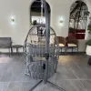 Factory Modern Outdoor Egg Swing Chair Hot Sale Aluminum Egg Swing Chair With Stand Indoor Outdoor Garden Han