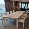 Garden China Outdoor Furniture Dinning Table Set Hotel Restaurant Dinning Table and Chair Sets Aluminum China Outdoor Furniture