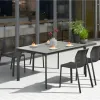 Garden Furniture Latest Designs Aluminum Slate Elegant Gray Dining Table
