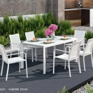 Garden Furniture Outdoor Dinning Table Set Hotel Restaurant Dinning Table and Chair Sets Patio Dinning Outdoor Chairs and Table
