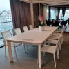 Garden Outdoor Chairs Dinning Table Set Hotel Restaurant Dinning Table and Chair Sets Patio Aluminum Dinning Outside Chairs