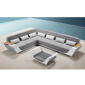 Garden Set Sectional Sofa Furniture Aluminum Outdoor Set Luxury Style Outdoor Spring Apartment Corner L Shaped Sofa Set