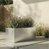 Outdoor Weather Resistant Garden Planter Rustproof Patio Balcony Rectangular Planter