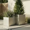 Outdoor Weather Resistant Garden Planter Rustproof Patio Balcony Rectangular Planter