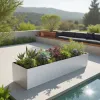 Outdoor Weather Resistant Garden Planter Rustproof Patio Balcony Rectangular Planter