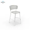 High Backrest Metal Step Stool Outdoor bar Stools Industrial Iron bar Chair with Footrest