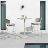 High Backrest Metal Step Stool Outdoor bar Stools Industrial Iron bar Chair with Footrest