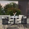 Waterproof Round Dining Table Set Modern Luxury Dining Table Set Round Home Restaurant 4 Seater Dining Table