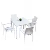 High-end Garden Outdoor Furniture Hot Sale Large Extendable Dining Table Modern White Luxury Dining Table Set