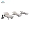 Hotel Used Outdoor Furniture Aluminum Sun Lounger Pool Chairs Sun Lounger Swimming Chaise Lounge with Round Table