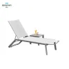 Hotel Used Outdoor Furniture Aluminum Sun Lounger Pool Chairs Sun Lounger Swimming Chaise Lounge with Round Table