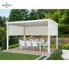 Howvin Cheap Price Adjustable Pergola Canopy Patio Roof Install Easily Electric Flat Roof Garden Gazebo