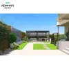 Howvin Easily Assembled Aluminum Gazebo Electric Louver Roof Pergola Cover Foldable Aluminium Door Pergola