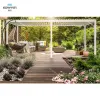 Howvin Garden Pavilion 3x6 Metal Frame Gazebo Customized Size Electric Roof Waterproof Motorized Louver Pergola