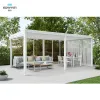 Howvin Garden Pavilion 3x6 Metal Frame Gazebo Customized Size Electric Roof Waterproof Motorized Louver Pergola