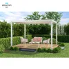 Howvin Garden Pavilion 3x6 Metal Frame Gazebo Customized Size Electric Roof Waterproof Motorized Louver Pergola