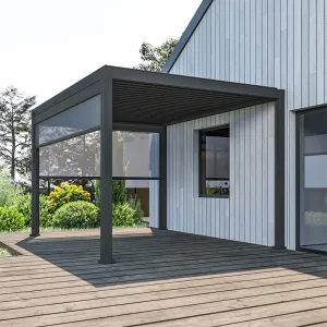 Howvin Luxury Aluminum Waterproof Louver Gazebo Outdoor Bioclimatic Awning Louvre System Roof Pergola