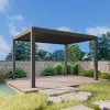 Howvin Luxury Aluminum Waterproof Louver Gazebo Outdoor Bioclimatic Awning Louvre System Roof Pergola