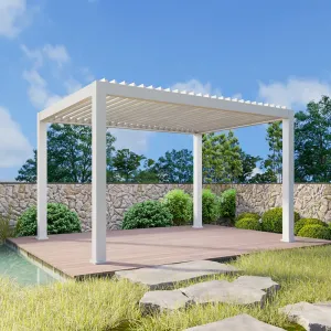 Howvin Manual Outdoor Gazebo Louvre Roof Bioclimatic Pergola for Modern Aluminium Sunshade