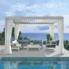 Howvin Modern Design Patio Gazebo Bioclimatic Aluminium Louvered Roof Pergola for Outdoor Garden