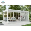 Howvin Remote Controlled Aluminum Motorized Gazebo Outdoor Opening Louvered Roof Louvre Pergola Bioclimatic