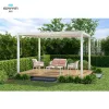Howvin Remote Controlled Aluminum Motorized Gazebo Outdoor Opening Louvered Roof Louvre Pergola Bioclimatic