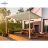 Howvin Remote Controlled Aluminum Motorized Gazebo Outdoor Opening Louvered Roof Louvre Pergola Bioclimatic