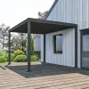 Howvin Smart Waterproof Louvered Roof Luxury Modern Pergola Louver Roof Bioclimatic Pergola with Zipped Blinds