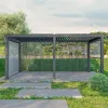 Howvin Smart Waterproof Louvered Roof Luxury Modern Pergola Louver Roof Bioclimatic Pergola with Zipped Blinds
