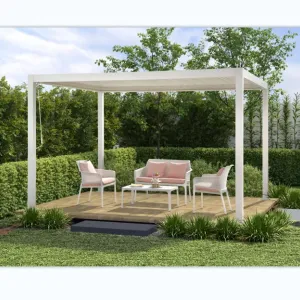 Howvin 3*4M Customized Adjustable Waterproof Louvered Roof Motorized Aluminium Pergola