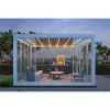 Howvin 3*6M Outdoor Aluminium Bioclimatic Louvered Pergola With Led System